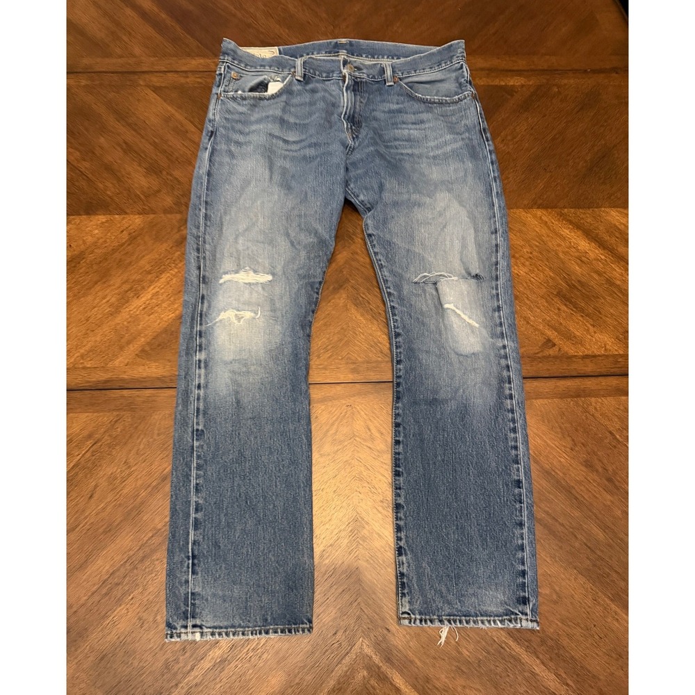 Polo‎ Ralph Lauren Mens Distressed Authentic Dungarees Jeans 35x30 Distressed